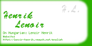 henrik lenoir business card